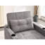 Futon-lit avec fauteuil d'usure - Tissu, oreiller et matériaux gris portage Assemblage facile-1017855362