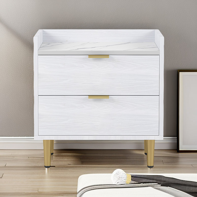 Table de chevet Zekia, Blanc