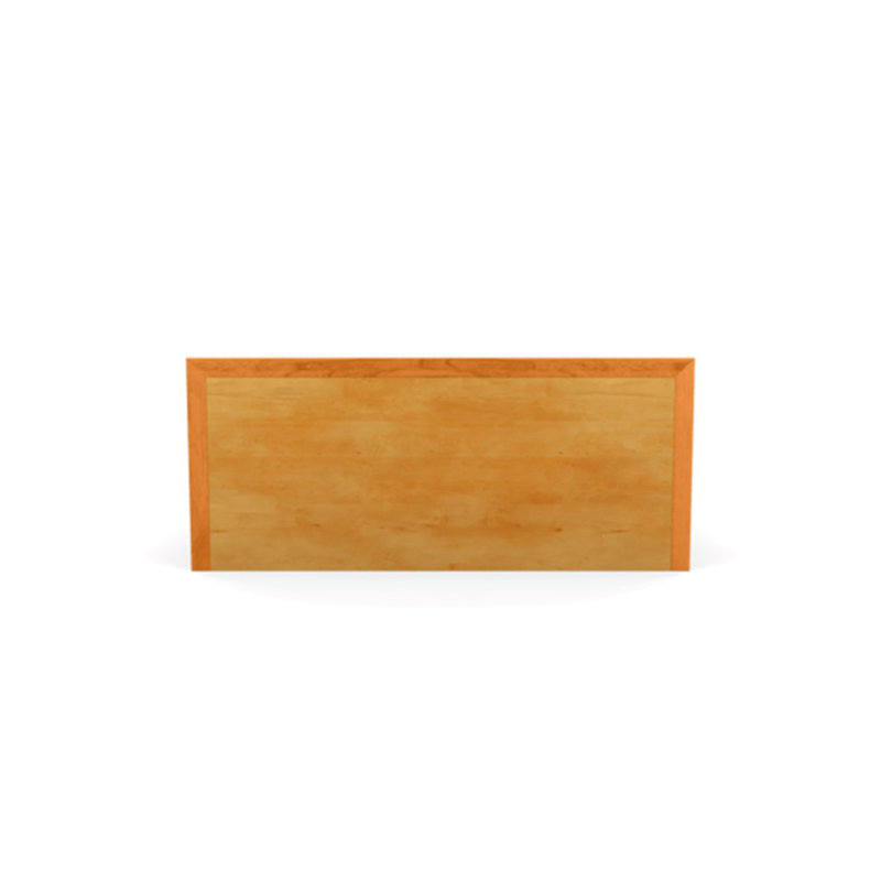 Moduluxe Upholstered Bed, Onyx, Natural Cherry, Queen
