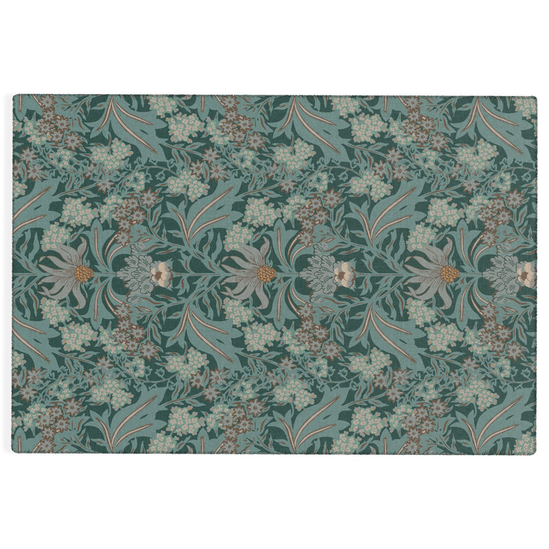 Rahki Floral Indoor / Outdoor Rug, Rectangle 8' x 10'