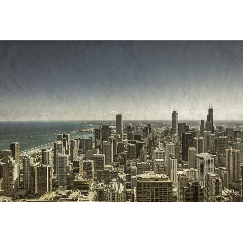 Chicago Downtown View - Wrapped Canvas Print, 30cm H x 46cm W