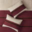 Édredon rouge très grand 7 pièces - Faux suède de style transitionnel, rembourrage doux et confortable, coussins décoratifs, 2 taies décoratives et jupe de lit en microsuède assorti-118742639-118742638