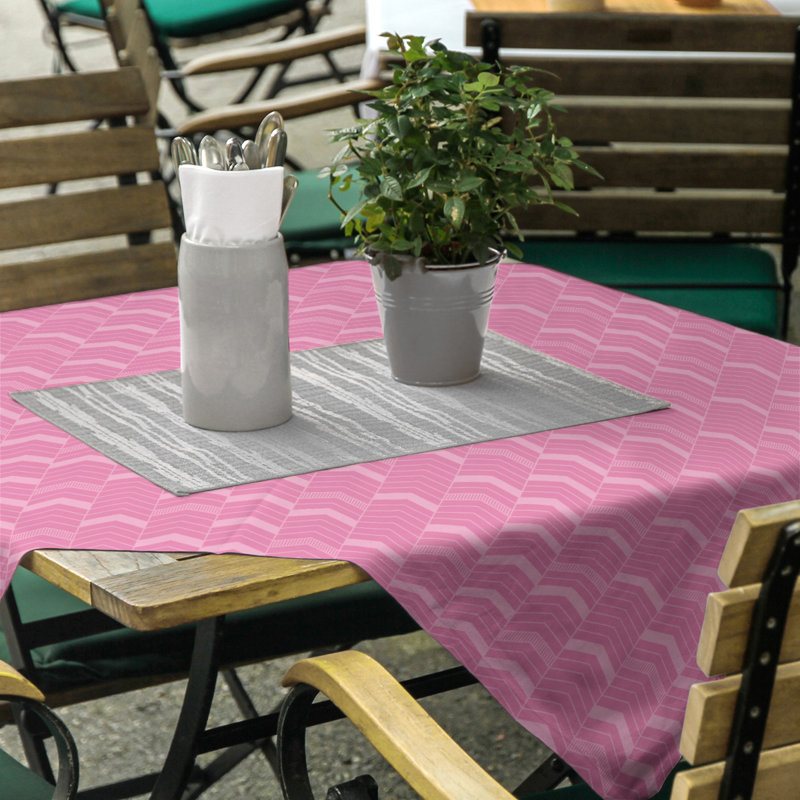 Nappe à chevrons à traits Stephenie, Rose