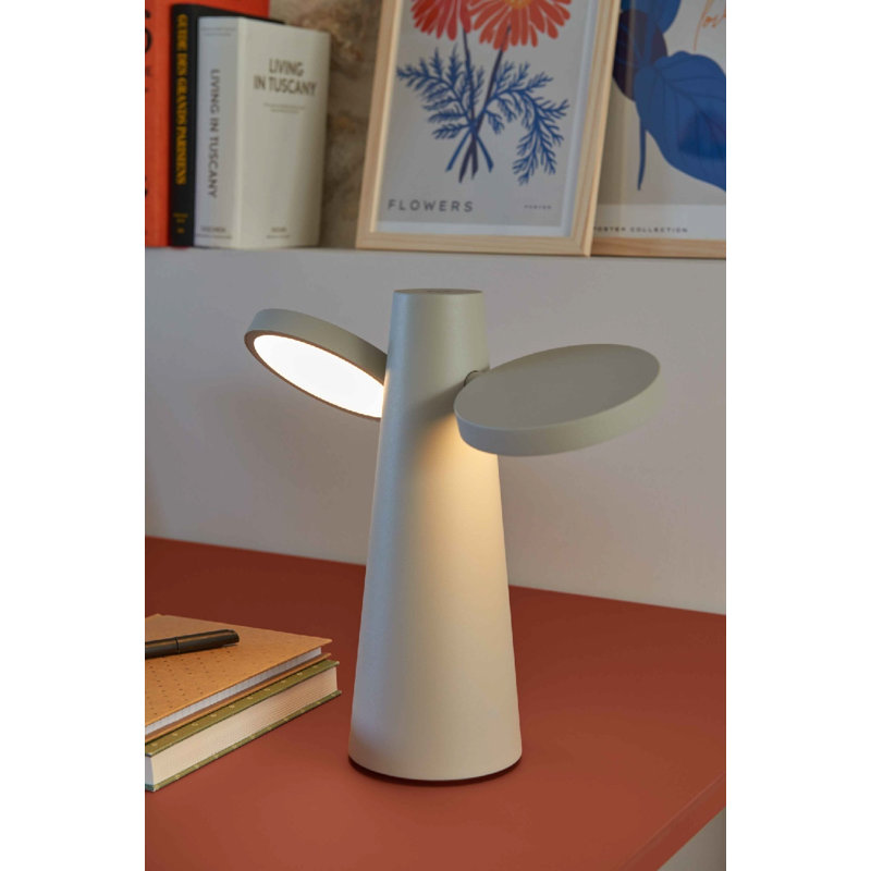 Oto LED Outdoor Table Lamp, Clay Gray