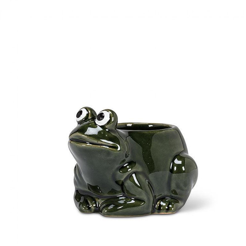 Crouched Frog Planter