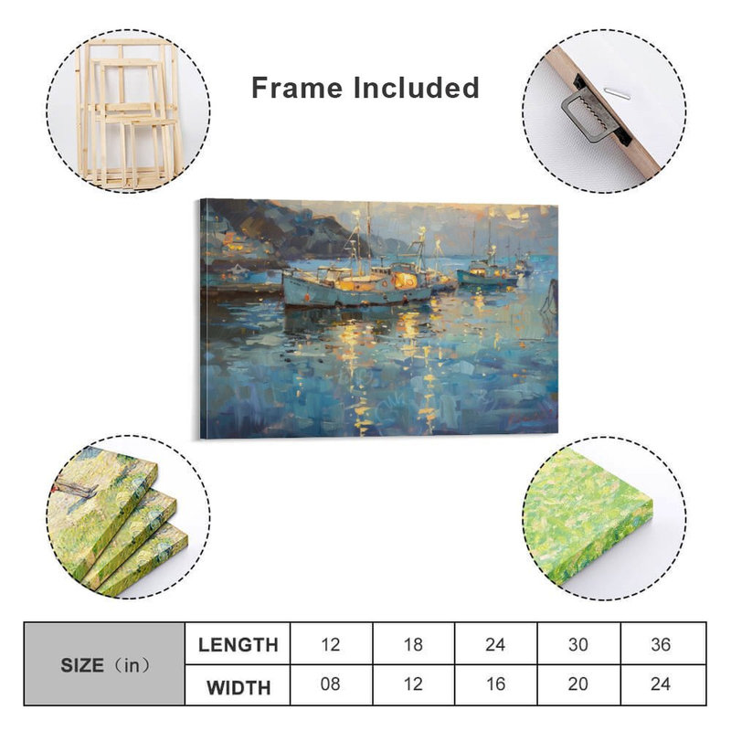 Art mural encadré 16 "x 24" avec cadre en bois, prêt à être accroché, 16×24inch