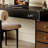 Black + Brown Rectangular Solid Wood + Acrylic desk-300723589