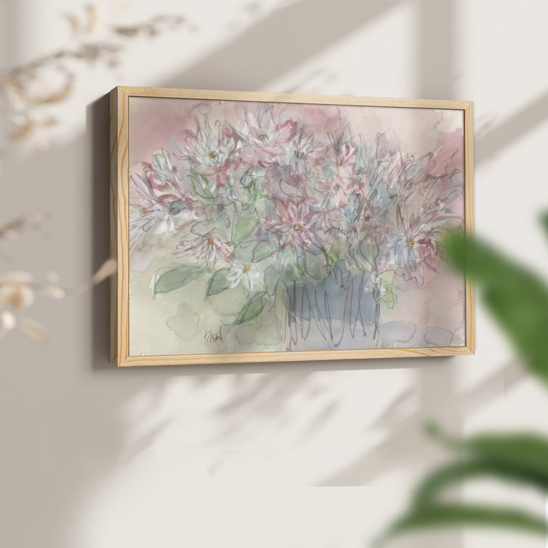 La floraison I - reproduction encadrée - réaménageable, H 8 po x l 10 po, Naturel