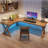 Walnut L-Shaped Solid Wood desks-107201783-107201785