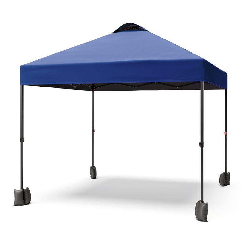 Navy Blue 10x10 FT Pop-Up Canopy Tent with Sidewalls and Vented Roof, UPF 50+ Sun Shelter Gazebo for Garden, Backyard or Commercial Events, Complete with Storage Bag and Anchoring Kit