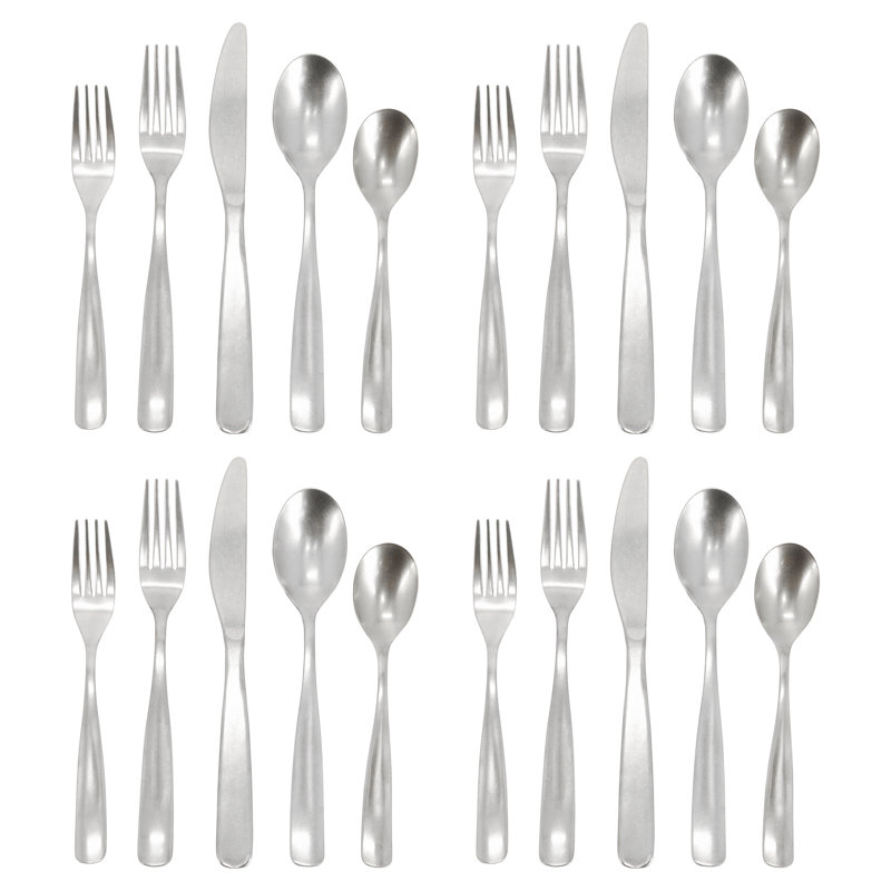 Ensemble de couverts 20 pièces Gibson Home Hulton, Argent argent