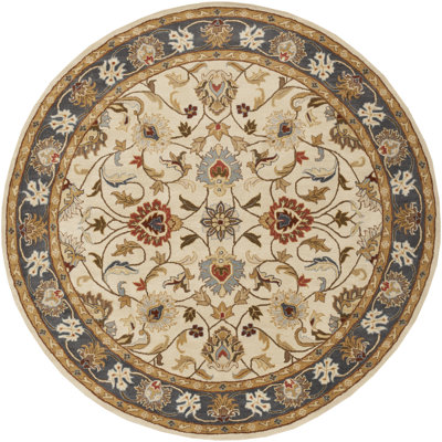 BuckHill Oriental Hand-Tufted Wool Tan Area Rug
