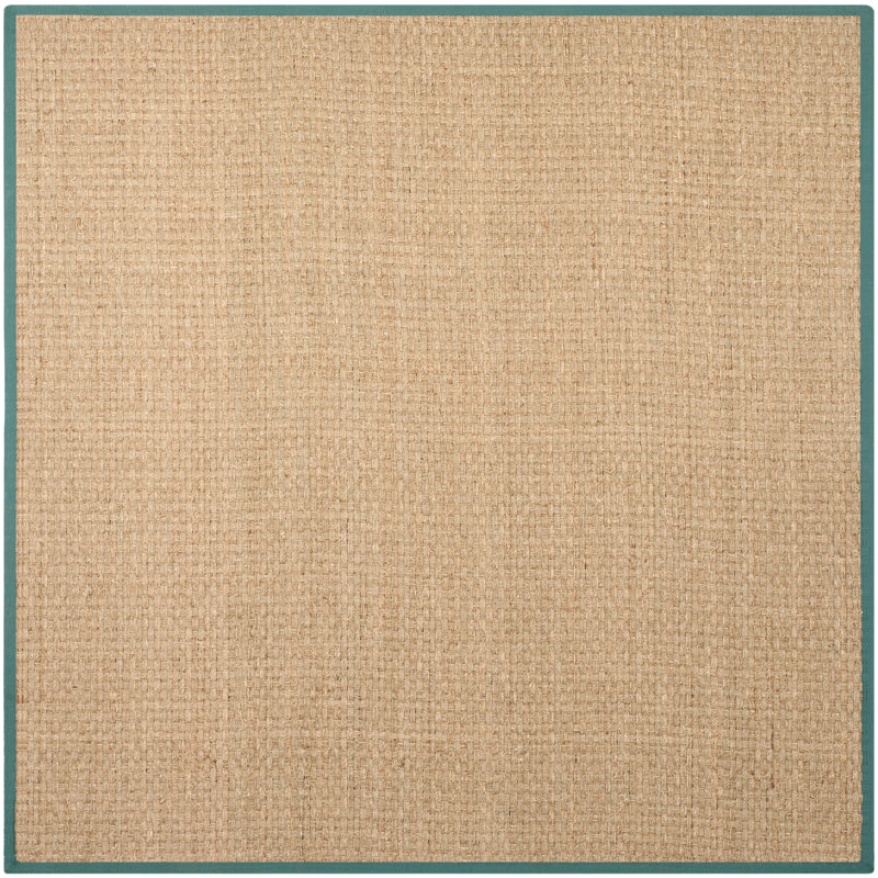 Auckland Natural/Light Blue Rug, Square 6'