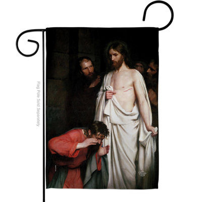 Drapeau de jardin en polyester The Incredulity of Saint Thomas