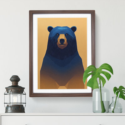 Alert Bear - Single Picture Frame Painting