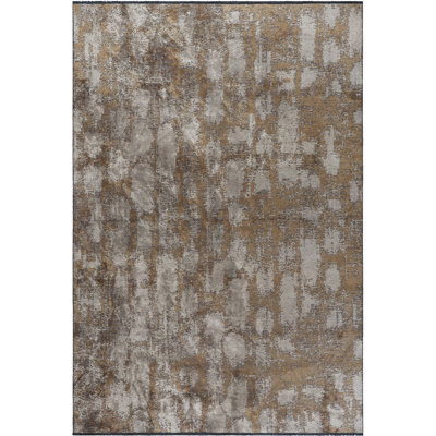 Rapture Abstract Flatweave Gray/Mink Brown Area Rug
