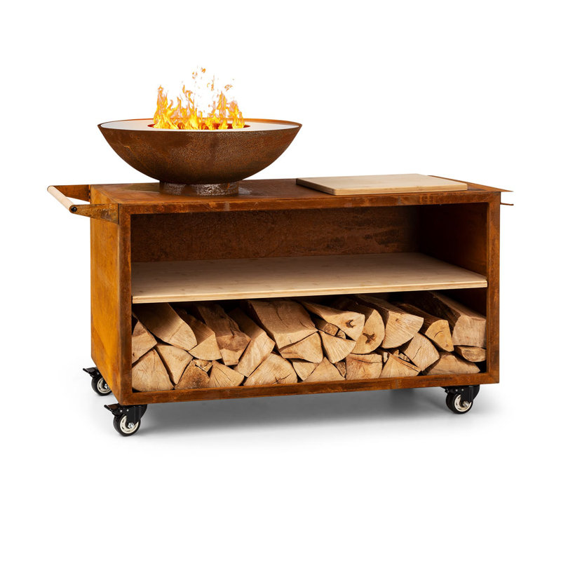 Circle Smokeless Fire Pit, Brown