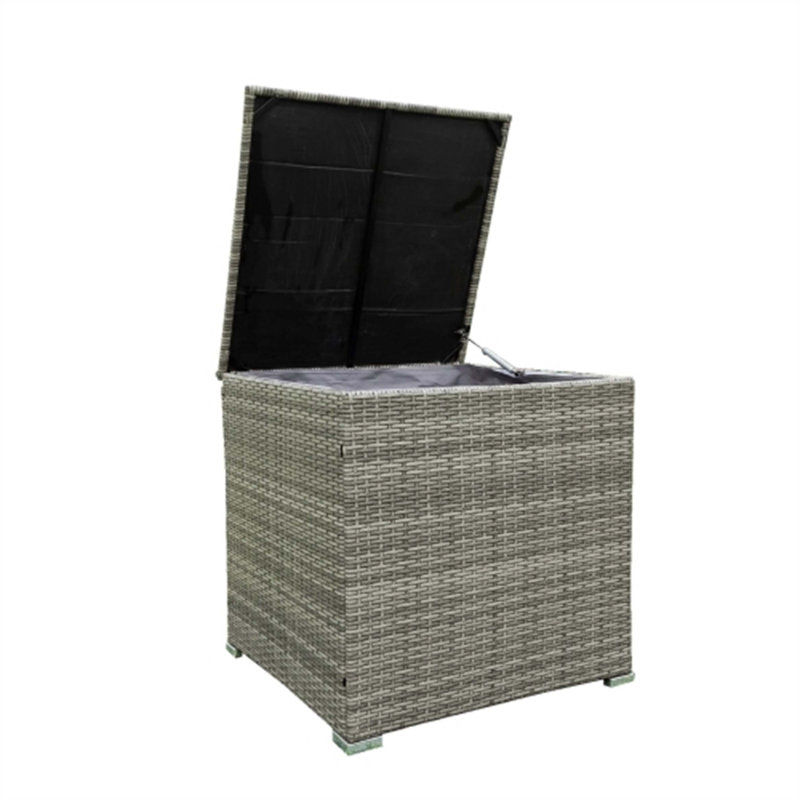 Ensemble de conversation avec canapé et coussins 4 pièces Cheffetz, Gris, Gris