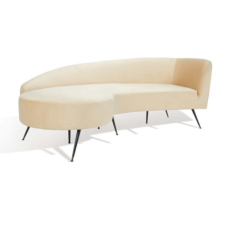 Frankie 86'' Velvet Sofa, Sand