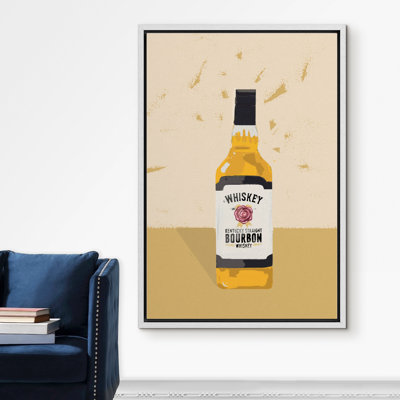 " Kentucky Straight Bourbon Bhisky Bottle " Acrylic Painting