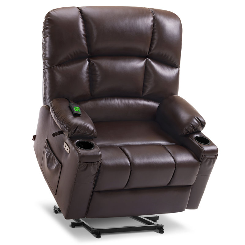 Fauteuil inclinable électrique de 27,2 po Syeda, Brun