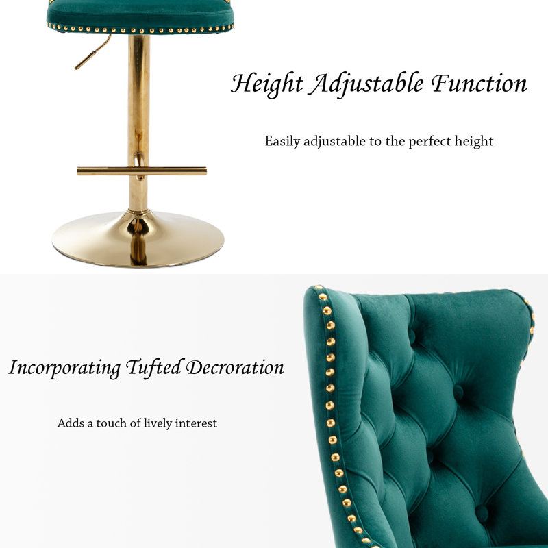 Ensemble de 2 tabourets de bar Modern, Vert