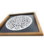 Art mural mandala 3D noir et blanc