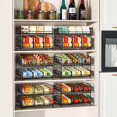 Organisateur de support réglable, rangement empilable à 2 niveaux pour armoire de cuisine, porte-canettes pour nourriture, distributeur multifonctionnel pour boissons gazeuses