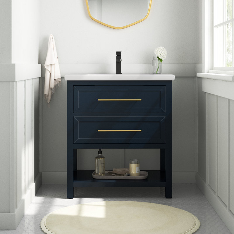 Ensemble de meuble-lavabo simple 30 po Bickley, Bleu minuit