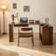 Bureau en L moderne et minimaliste en noyer