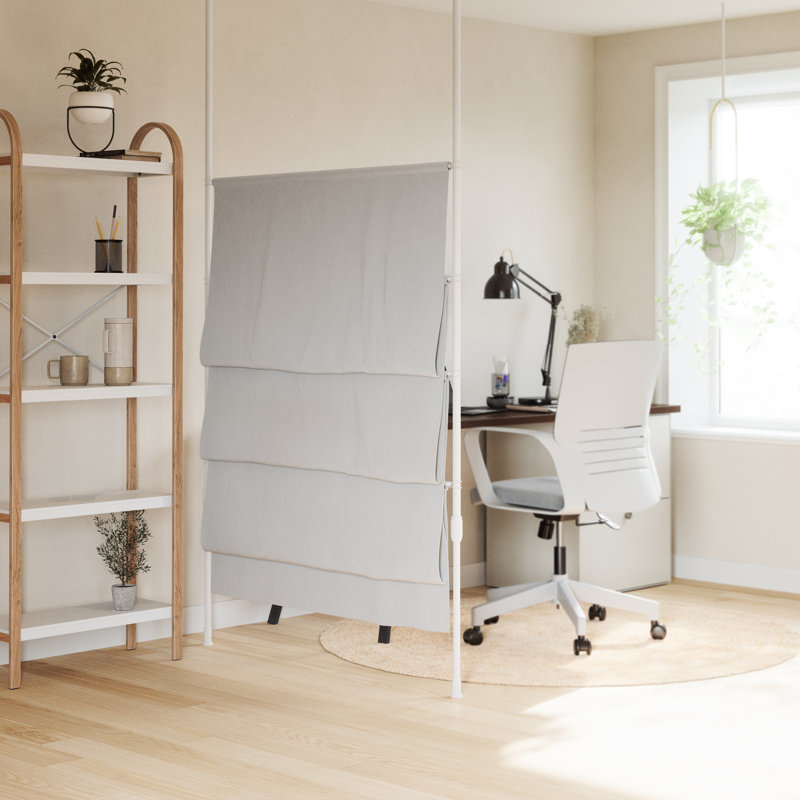 127Cm Single Panel Room Divider, Grey
