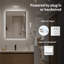 Miroir de salle de bain anti-buée 24 po x 32 po DEL