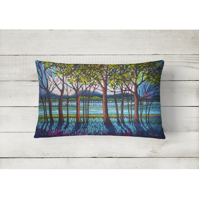 Outdoor Throw Pillow, Tanzanite River