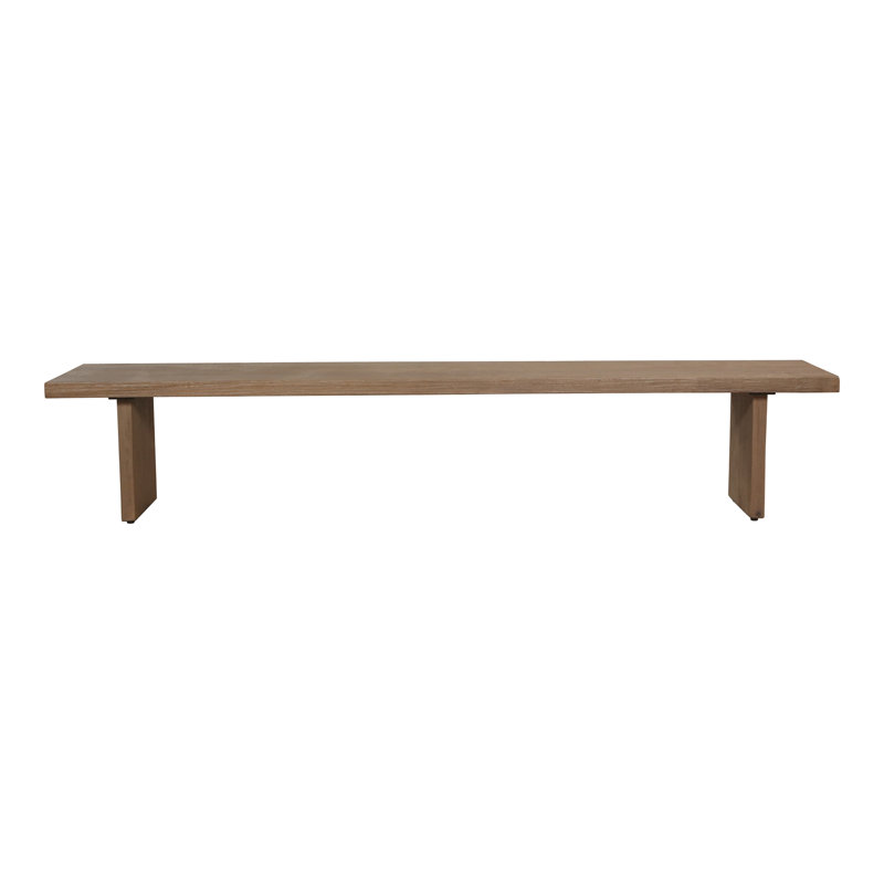 Cognac Solid Wood Bench