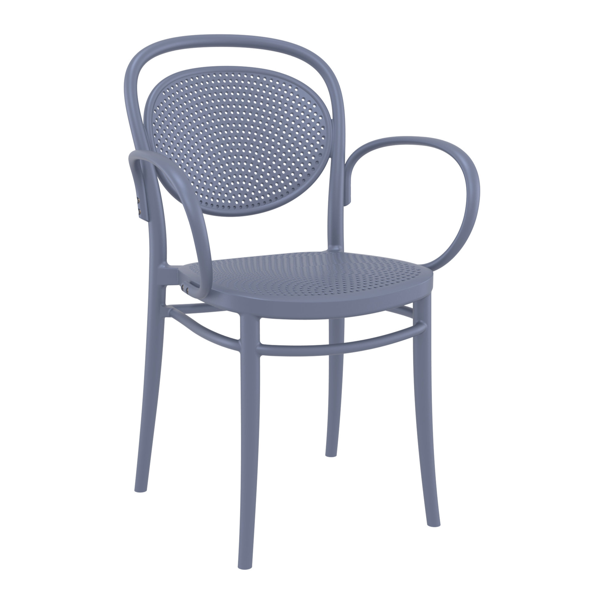 Farrah Marcel Armchair 5 Person Dining Set, Gray