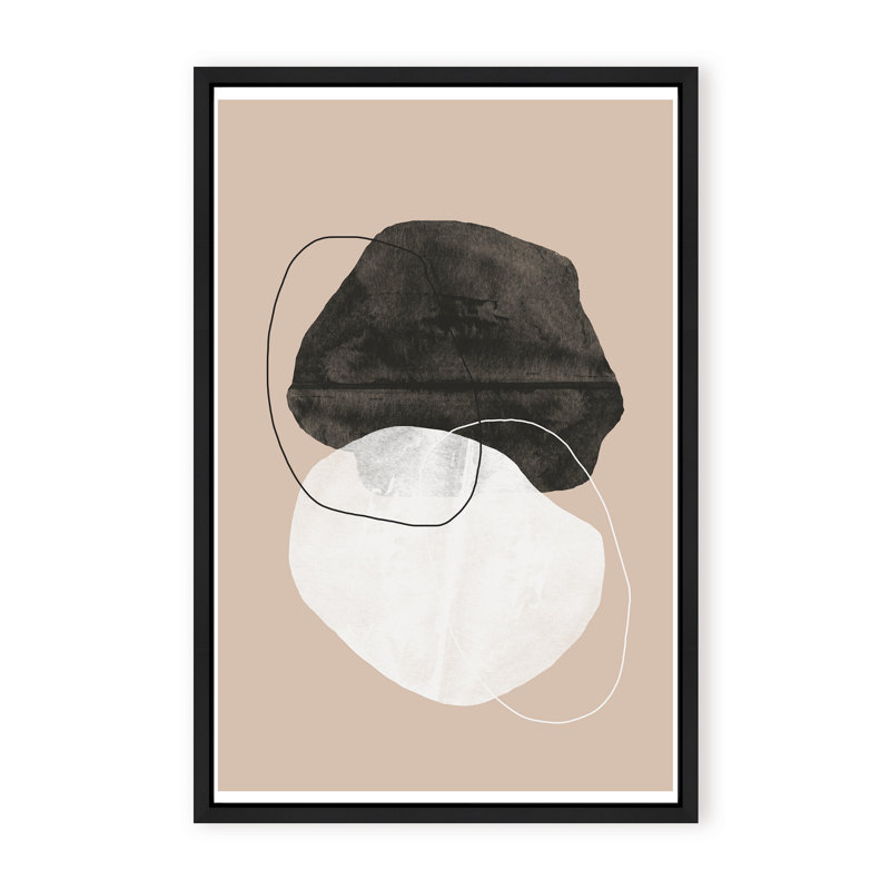 Cosmic Abstract by The Miuus Studio - Picture Frame Painting on Paper, 36" H x 24" W x 1.125" D, Framed Print, Brown