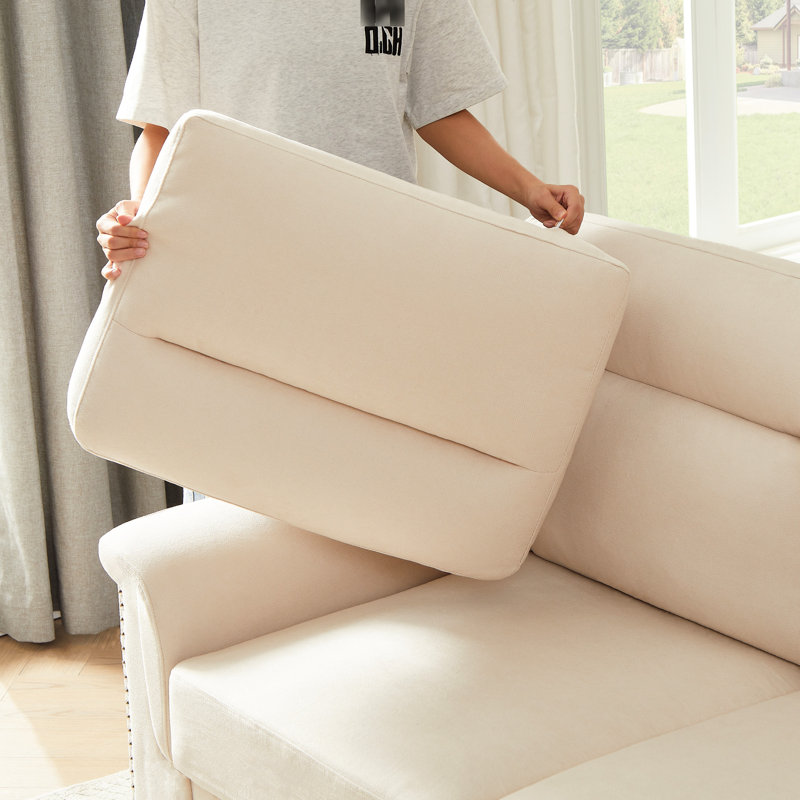 82 pouces, style, 3 sièges, beige, siège à assise souple moyenne, style détente en famille