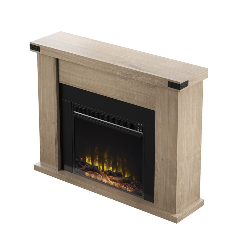 Higgin 45.88'' W Electric Fireplace, Natural Oak