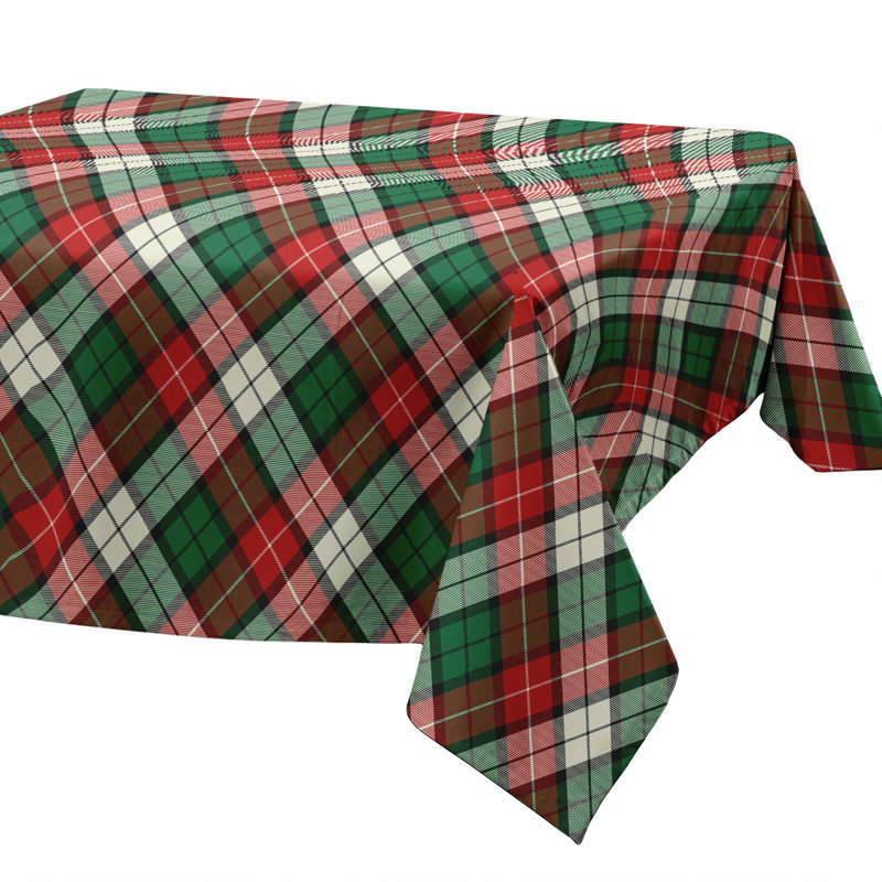 Nappe de Noël - Tissu résistant aux taches, housse de table infroissable pour décoration de salle à manger ou de cuisine