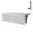 Streamline 60 in. x 30 in. Acrylic Right-Hand Drain Alcove Bathtub in Glossy White With External Drain-101699093