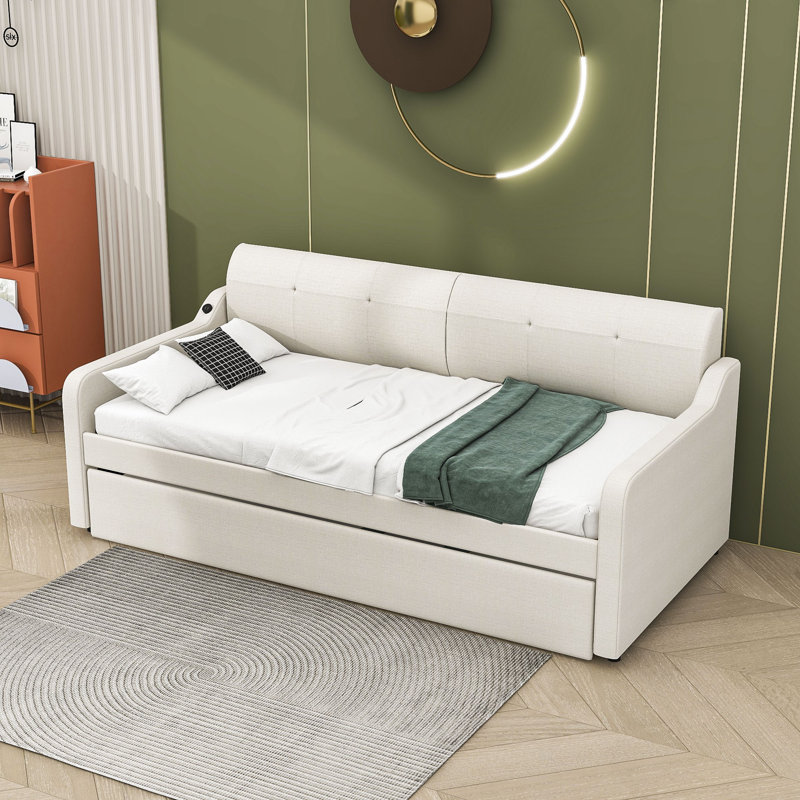 Chasan Upholstered Daybed, Beige