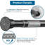 Shower Curtain Pole, 76-194 Cm, Extendable Curtain Poles ,No Drilling ,Tension Rods-1134402276