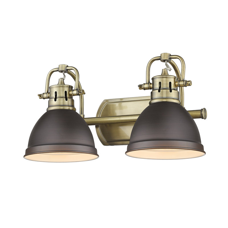 Lyndee 2 - Light Dimmable Vanity Light, Rubbed Bronze, Aged Brass