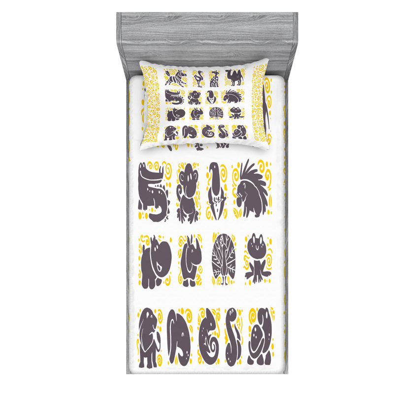 Ensemble de draps en autruche, Ensemble de draps pour lit simple avec drap-housse