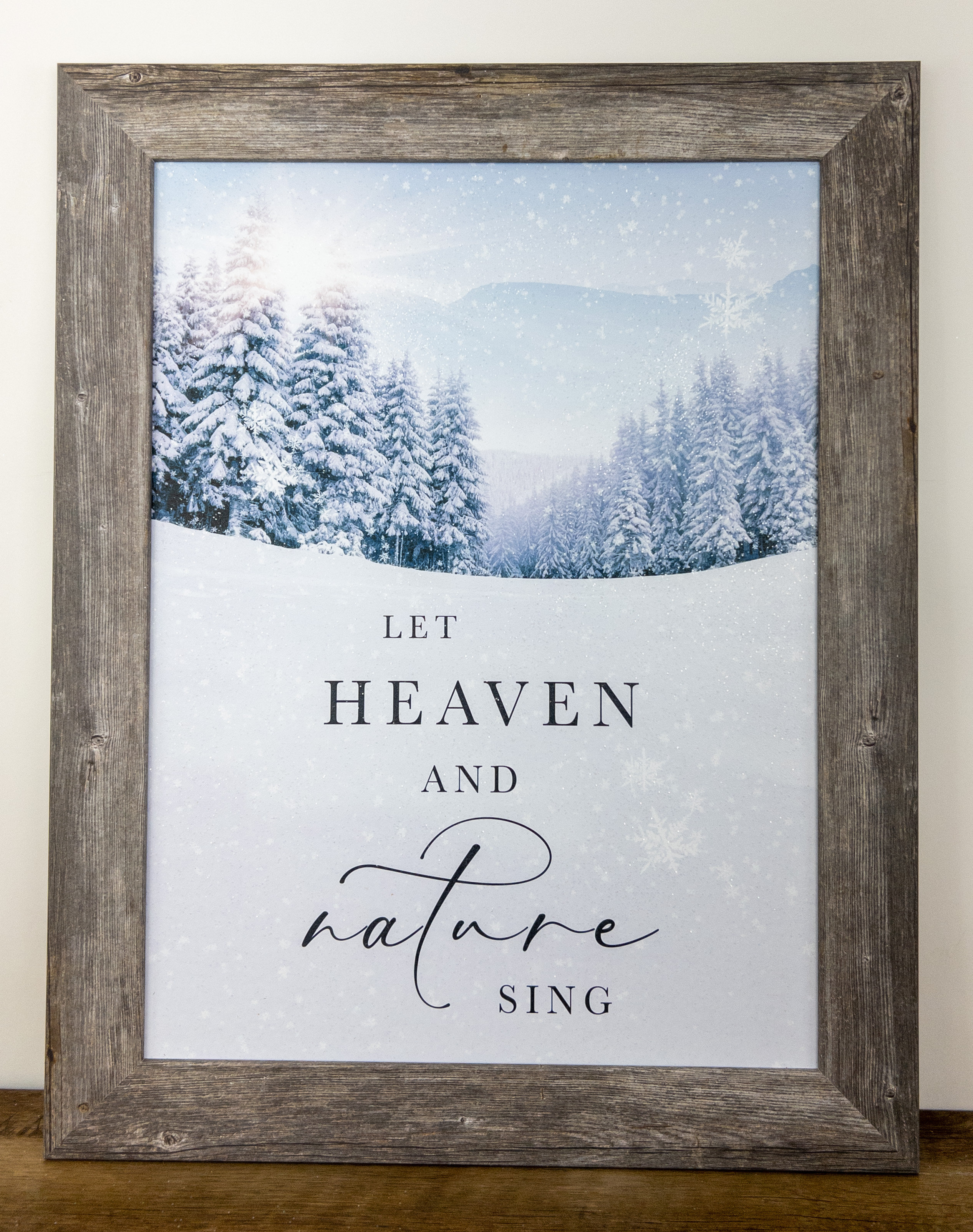 Poster - Sign from Heaven size 30x30, finish Frame white