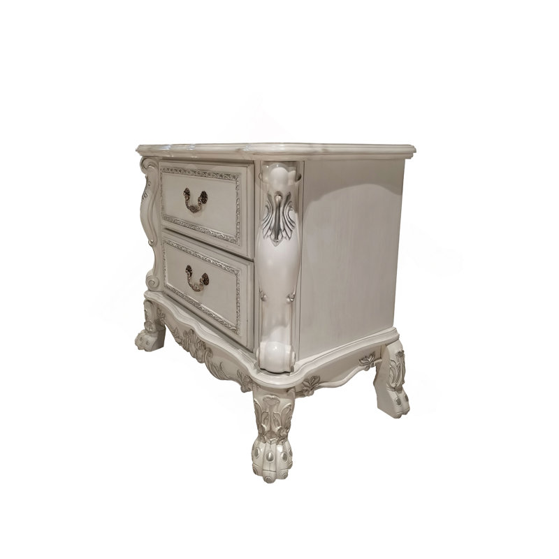 Table de chevet Dresden II, Blanc