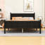 Lit plateforme en bois avec tête de lit-559377876-559377878
