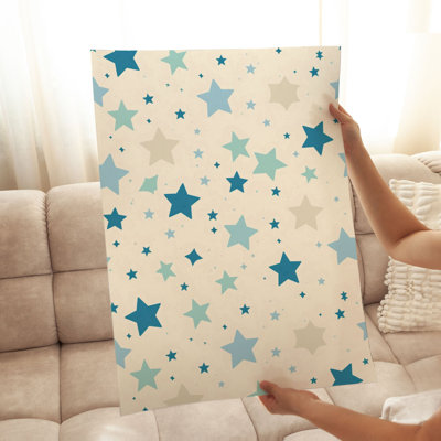 Symbols and Objects Stars Pattern Kids Room Children's Art II Children's Unframed Art Print