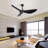 52 Inch Indoor Ceiling Fan No Light With 6 Speed Remote Control 3 ABS Blades Reversible DC Motor-80700275-80700285