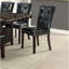 Ensemble de 2 chaises de salle à manger contemporaines en similicuir noir, assise, coussin moderne en bois de bouleau et structure en bois